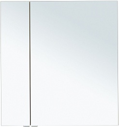 Aquanet Зеркальный шкаф Алвита New 80 дуб веллингтон белый – фотография-3